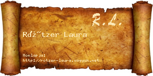 Rötzer Laura névjegykártya